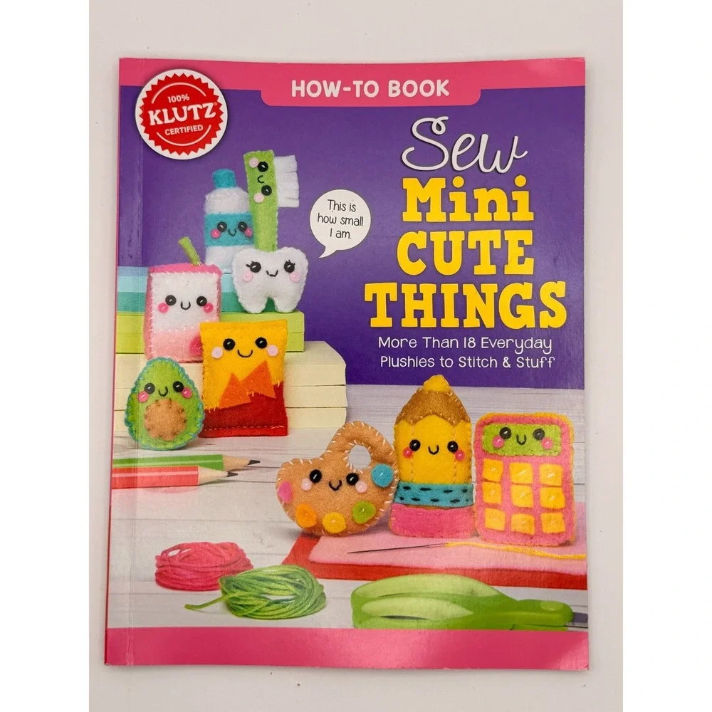 Klutz Sew Mini Cute Things & Mini Treats How-To Book Lot 2 Book Only